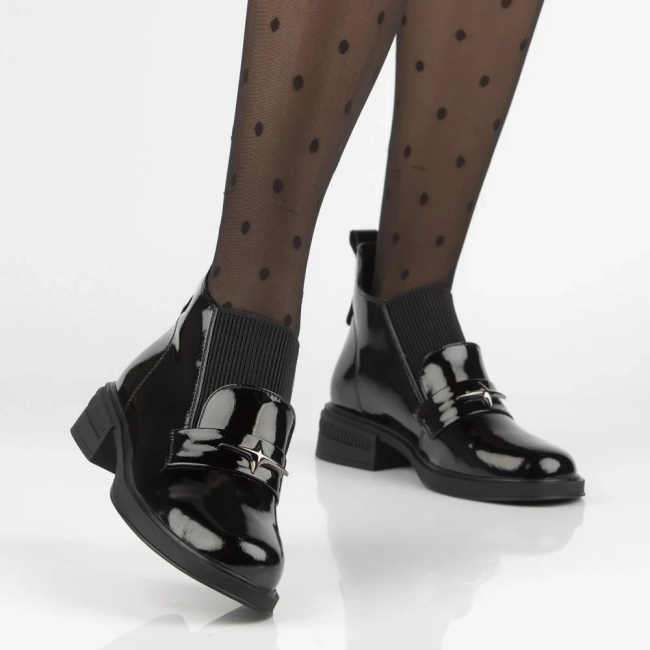 Leather ankle boots Filippo DBT7313/25 BK black