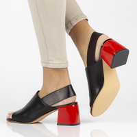 Leather sandals Filippo DS3729/22 BK black