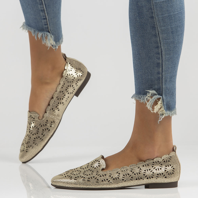 Leather ballerinas Filippo DP2039/22 GO gold