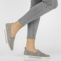 Skórzane półbuty FILIPPO DP1272/21 GR szare