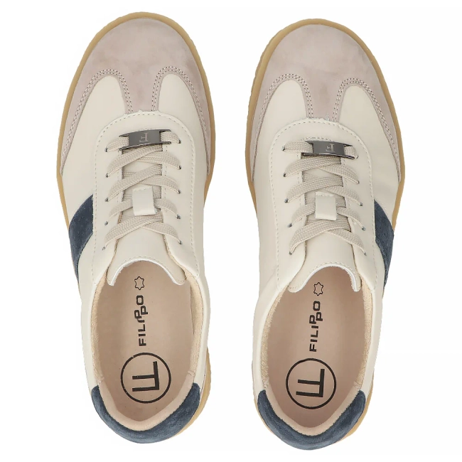 Leather sneakers Filippo DP6799/25 BE NV beige