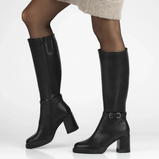 Leather boots Filippo DKZ7213/25 BK black