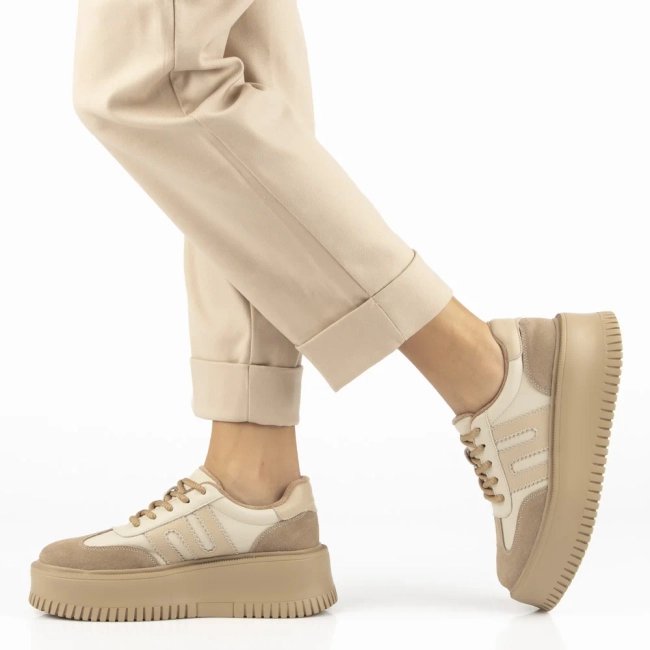 Leather sneakers Filippo DP7111/25 BE Beige