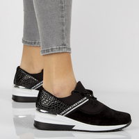 Leather sneakers Filippo DP1388/21 BK black