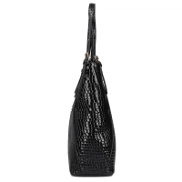 Czarna torebka shopper black croco