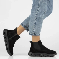 Leather ankle boots DBT6346/24 BK black