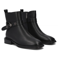 Skórzane botki Filippo DBT8152/26 BK czarny