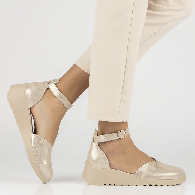 Leather shoes Filippo DP4596/23 GO gold