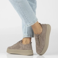 Skórzane sneakersy Filippo DP8343/26 BE beżowe