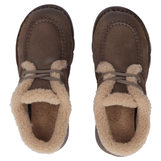 Skórzane półbuty Filippo DP8181/26 KH khaki