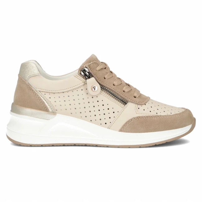 Leather sneakers Filippo DP6011/24 BE beige