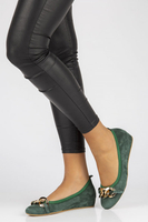 Skórzane baleriny Filippo 894 zielone