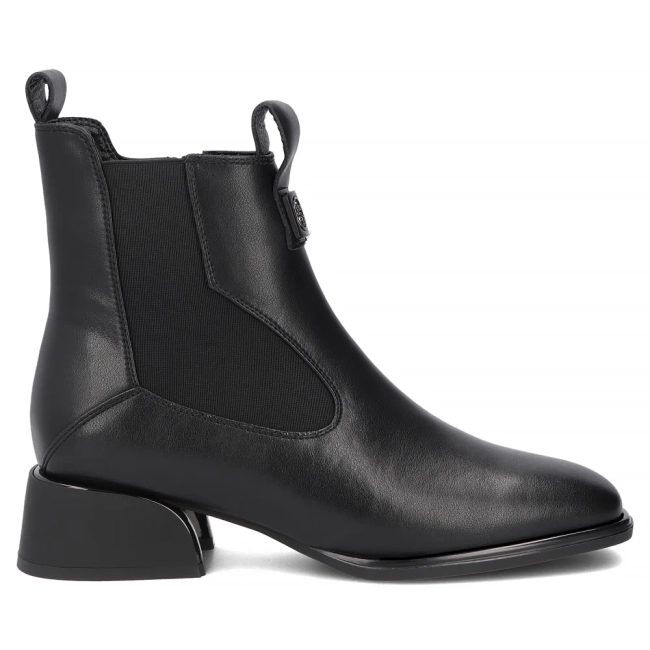 Leather heeled ankle boots Filippo DBT8136/26 BK black