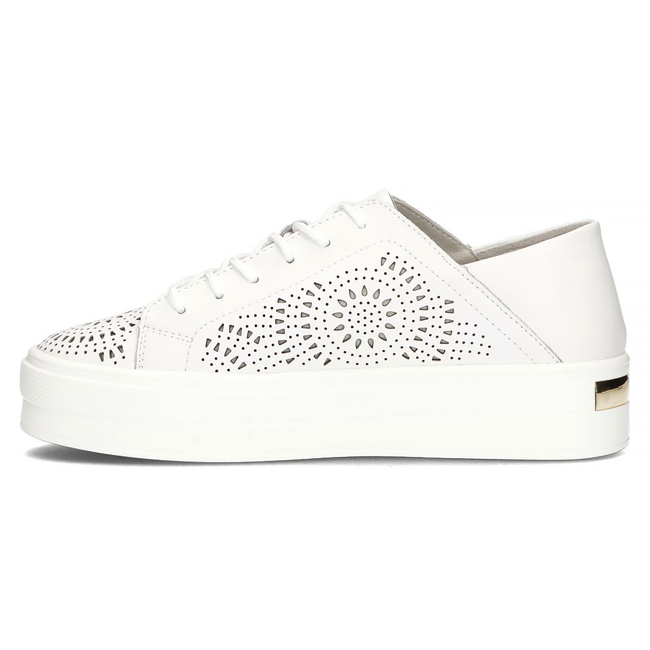 Leather shoes FILIPPO DP3529/22 WH białe