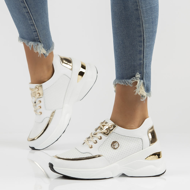 Leather Sneakers Filippo DP3655/22 WH white