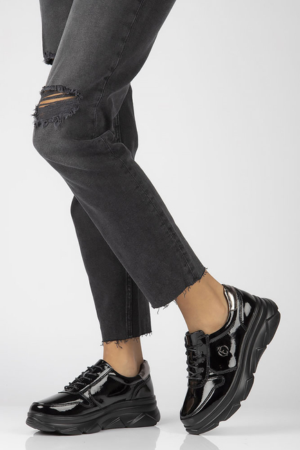 Leather Sneakers Filippo DP2138/22 BK L black