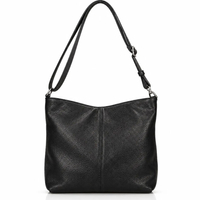 Black leather handbag Toscanio 211