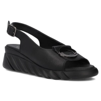 Leather sandals Filippo DS7011/25 BK black