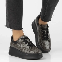 Leather sneakers Filippo DP7412/25 GR CR grey