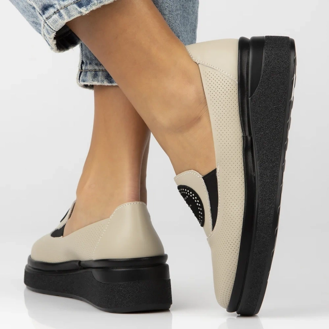 Leather shoes Filippo DP6801/25 BE beige