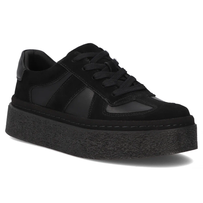Leather sneakers Filippo DP7174/25 BK black