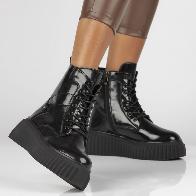 Leather boots Filippo DBT3960/22 BK black