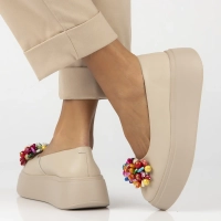 Leather shoes Filippo DP6836/25 BE beige