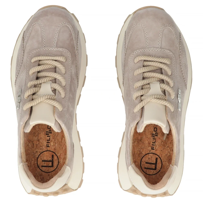 Leather sneakers Filippo DP7498/26 BE beige