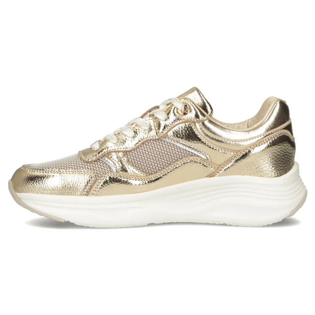 Skórzane sneakersy Filippo DP6723/25 GO złote