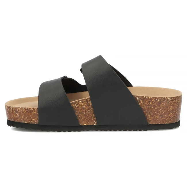 Skórzane klapki Filippo DK7885/26 BK czarne