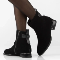Leather heeled ankle boots Filippo DBT8182/26 BK black