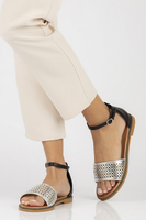Sandals Filippo DS2102/21 SI BK black silver