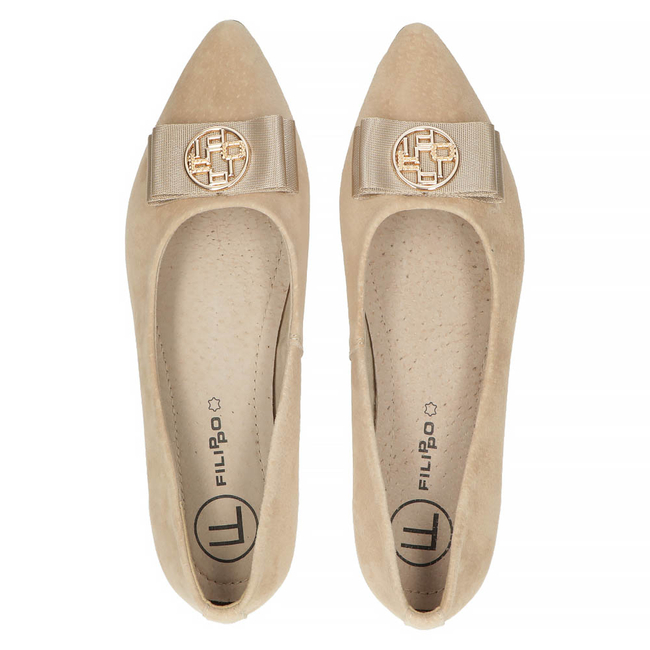 Leather shoes Filippo DP3683/22 BE beige