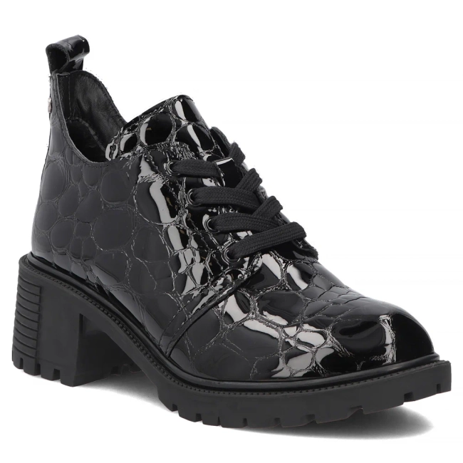 Leather heeled ankle boots Filippo DBT7972/26 BK black