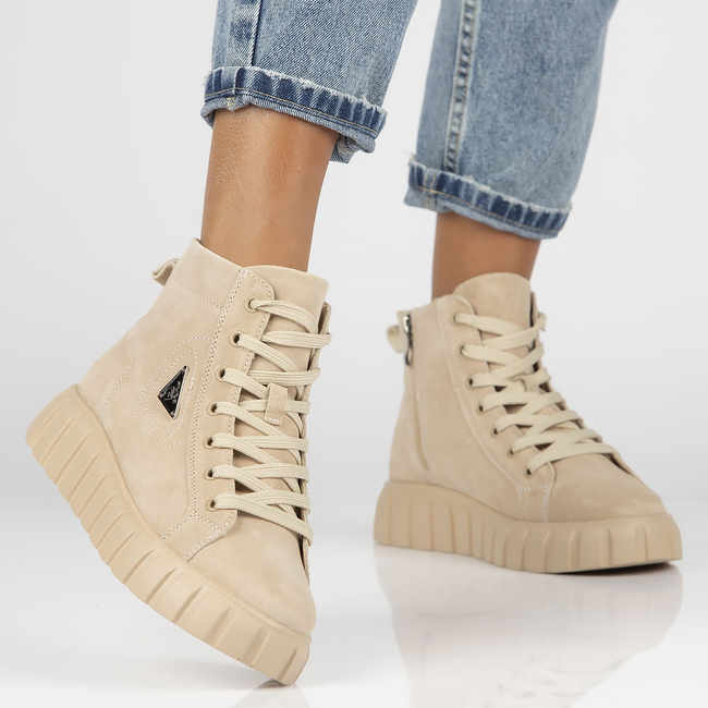 Leather boots Filippo DBT4146/22 BE beige