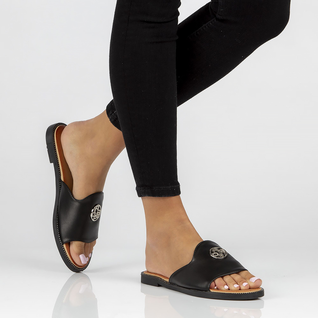 Klapki Filippo DK3668/22 BK czarne