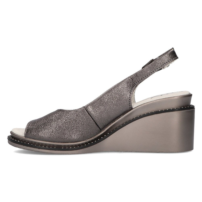 Leather sandals Filippo DS2150/21 GN dark nickel