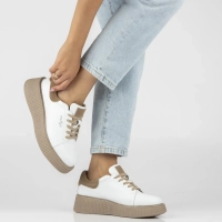Skórzane sneakersy Filippo DP7982/26 WH białe