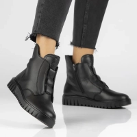 Ankle Boots Rieker leather Y3458-00 Black