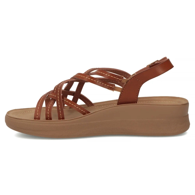 Sandały na platformie Filippo DS7905/26 BR brązowe