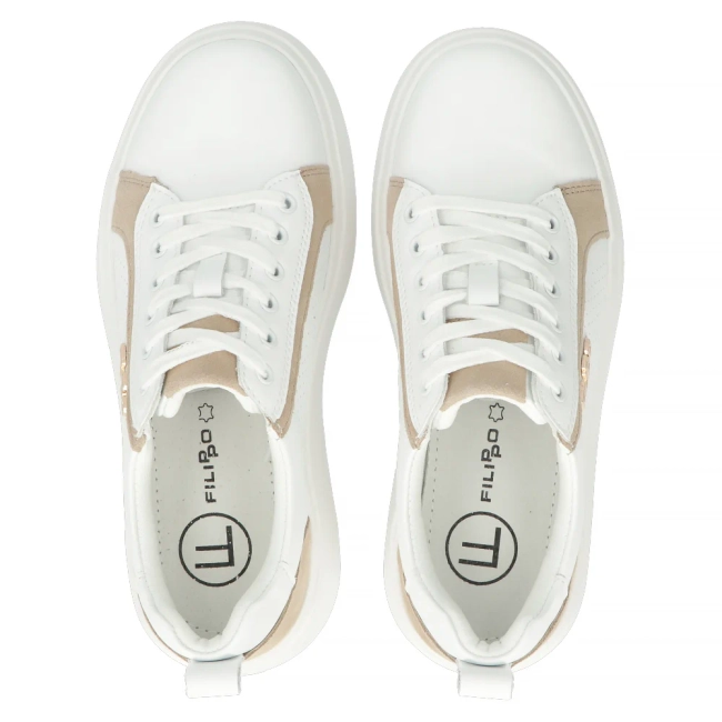 Leather Sneakers Filippo DP6170/24 WH white