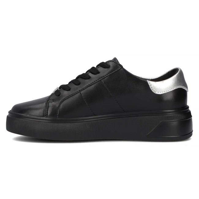 Leather sneakers Filippo DP6824/25 BK black