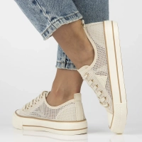 Trampki beige up slim QY838-8 beżowe