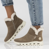 Ankle Boots Rieker leather M6050-64 beige