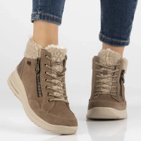 Leather ankle boots Rieker L7701-24 brown