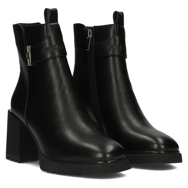 Botki na słupku Filippo DBT4057/22 BK czarne