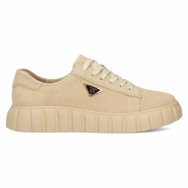 Skórzane sneakersy Filippo DP4138/24 BE beżowe