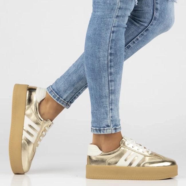 Leather sneakers Filippo DP6994/25 GO gold