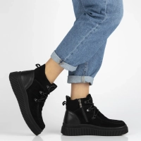 Leather ankle boots Filippo DBT7299/25 BK black