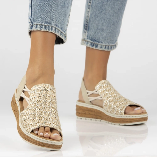 Sandals Rieker 62741-60 beige